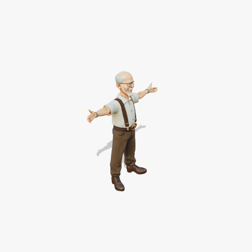 Charming Grandpa Character model pack